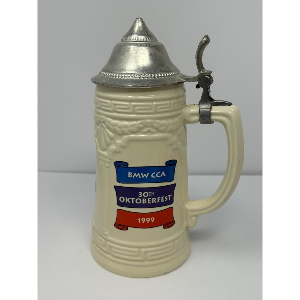 BMW CCA 30th Oktoberfest 1999 Beer Stein Hinged Lid Indianapolis Indiana A1